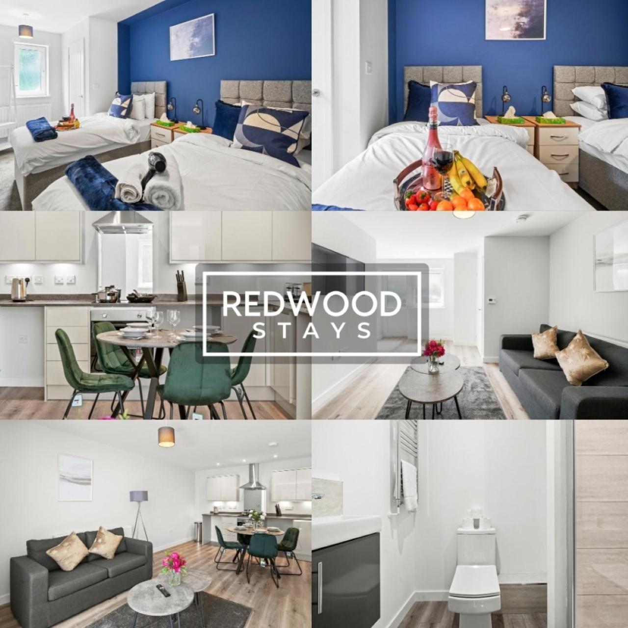 Quality 1 Bed 1 Bath Apartments For Contractors By Redwood Stays Фарнборо Экстерьер фото